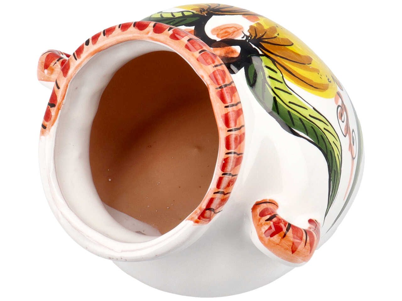 Fioriera dipinta in ceramica