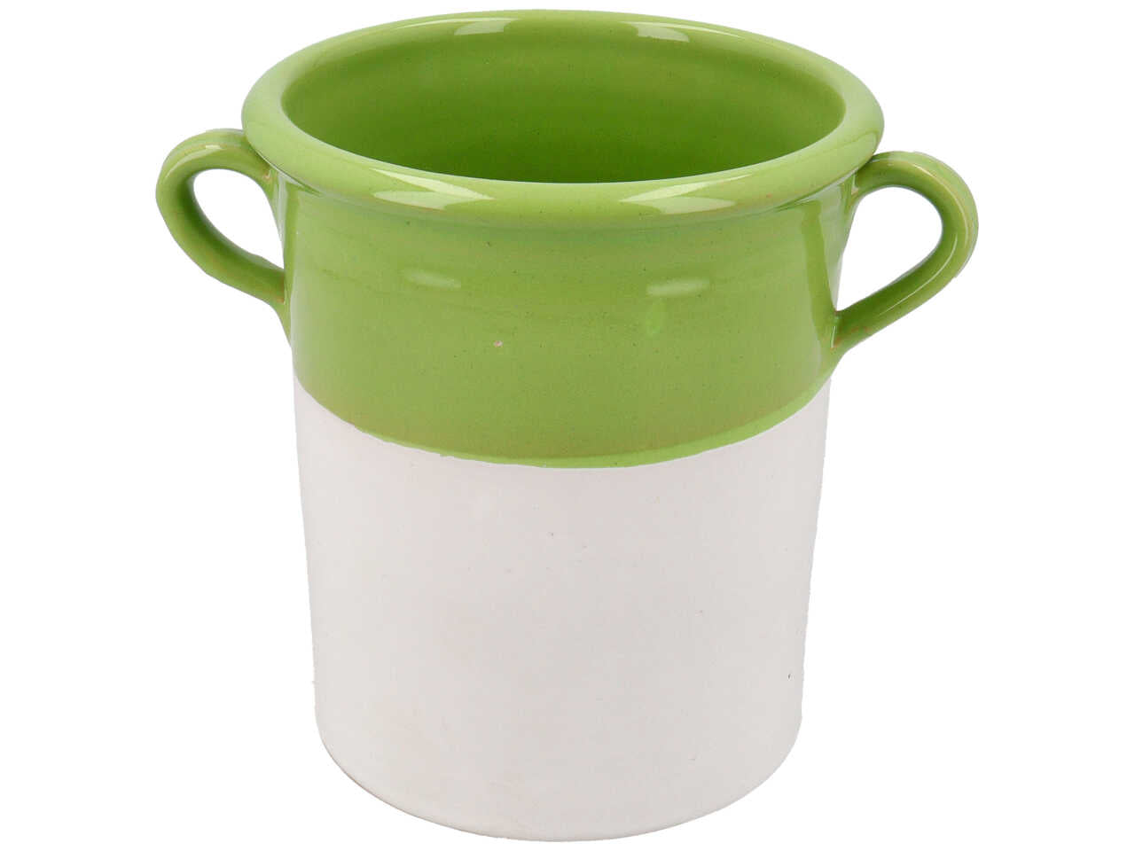 Vaso artigianale 25cm con manici ceramica