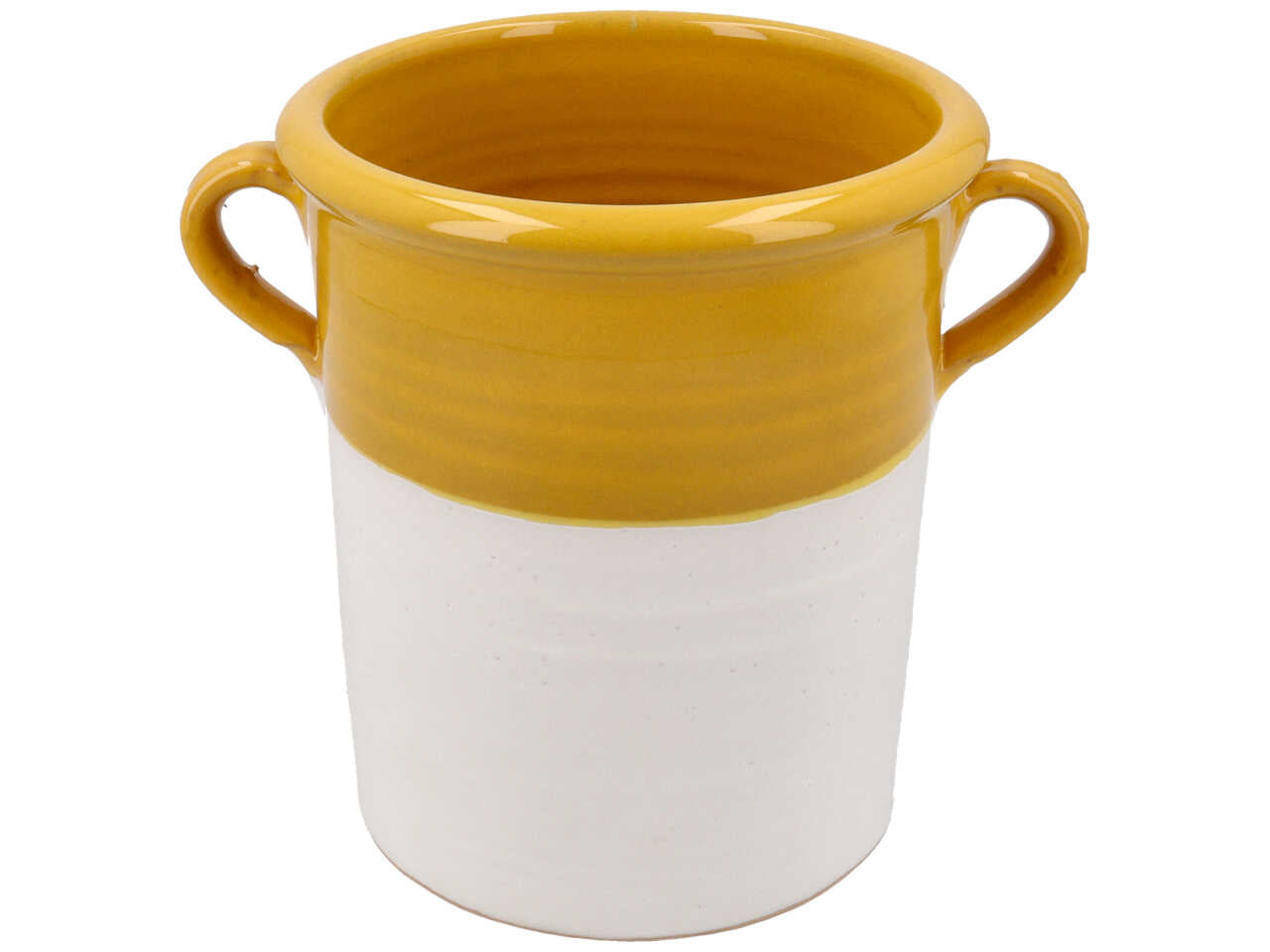 Vaso artigianale 25cm con manici ceramica