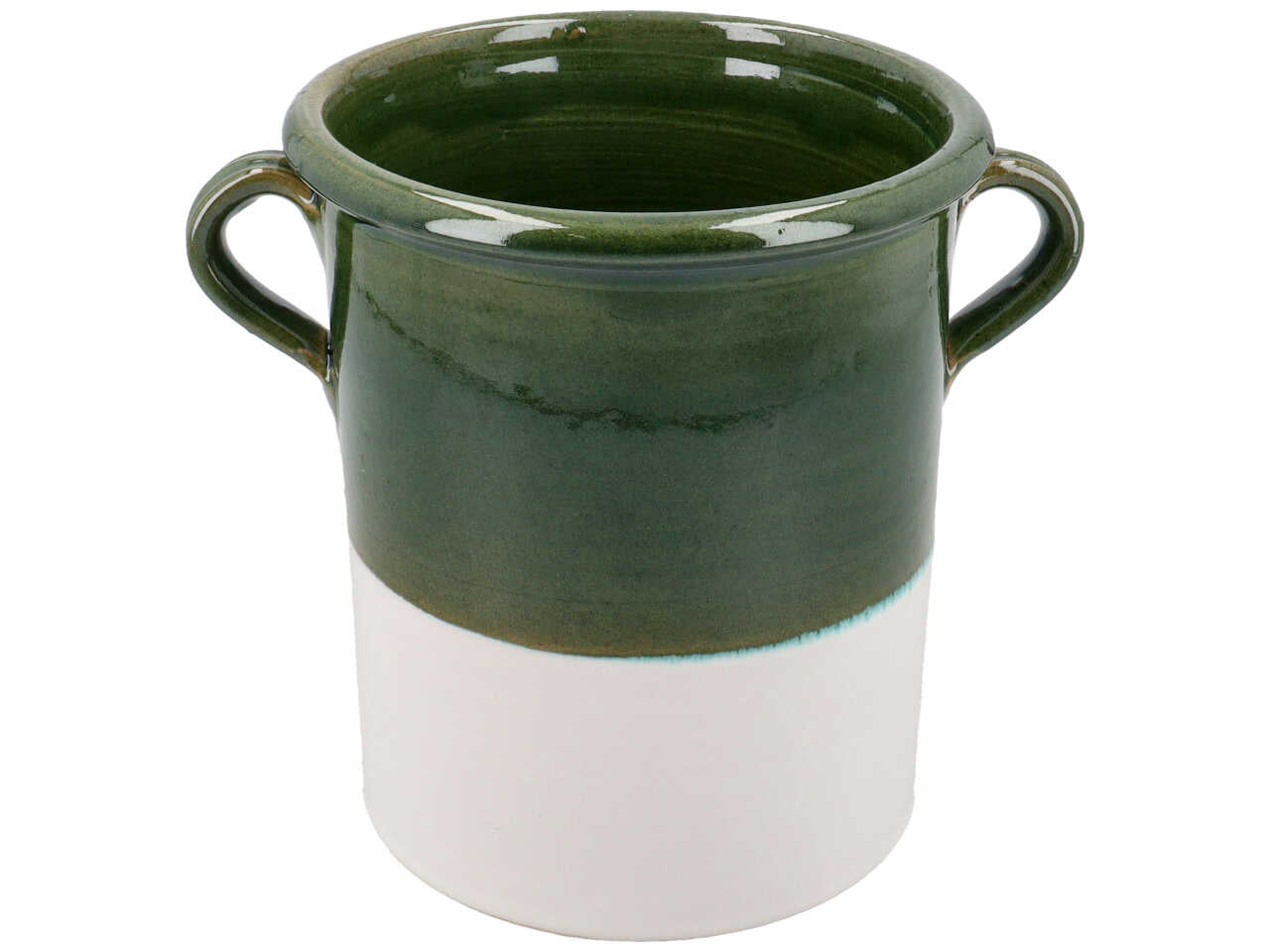 Vaso artigianale 25cm con manici ceramica