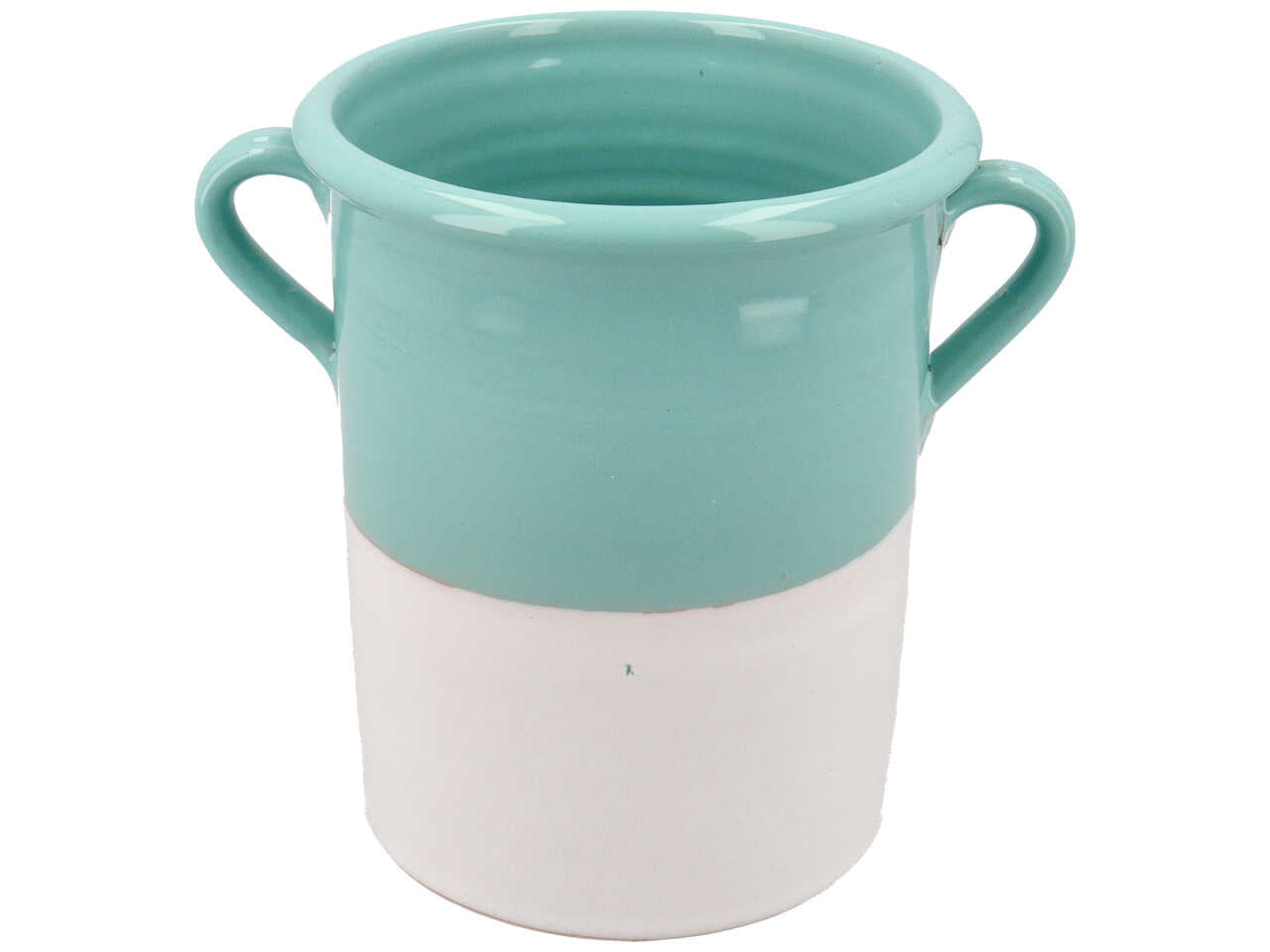 Vaso artigianale 25cm con manici ceramica