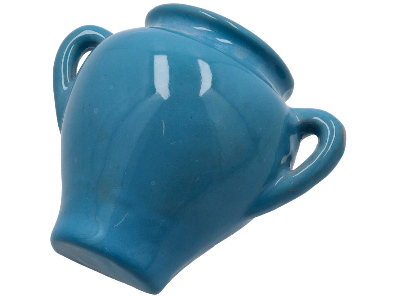 Porta vaso anfora da muro stile mediterraneo in ceramica smaltata in vari colori - 11x6 cm - Amiri