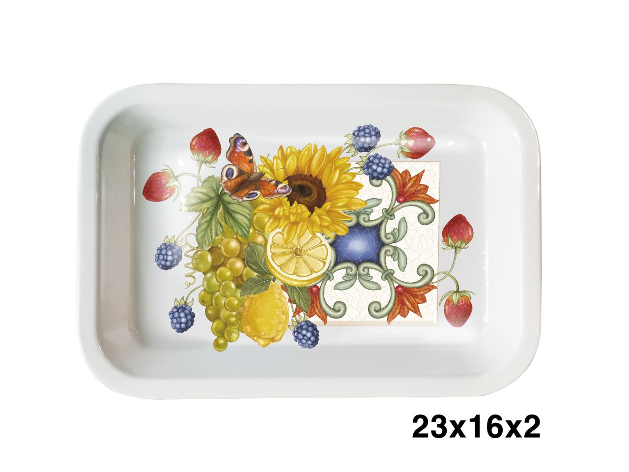 Vassoietto linea campagna toscana in melamina 32x16x2cm