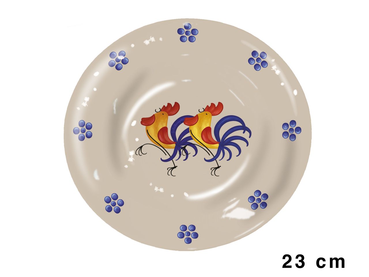 Piatto fondo linea galli in melamina 23cm