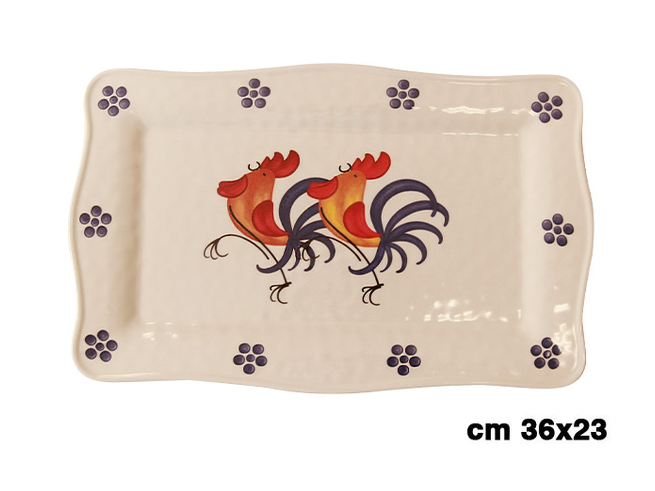 Vassoio rettangolare in melamina linea galli 36x23cm $