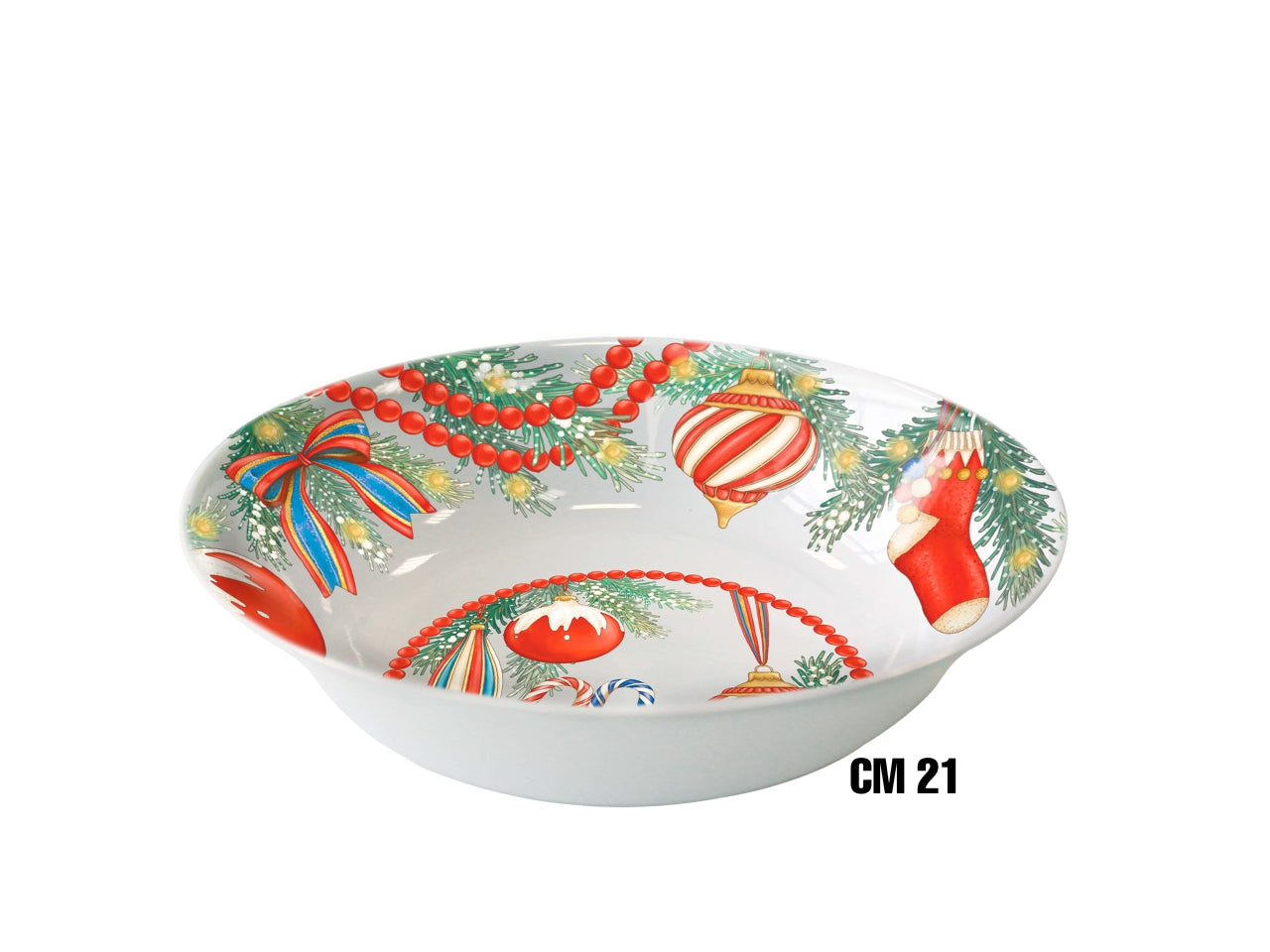 Lavafrutta in melamina 21cm decoro natale