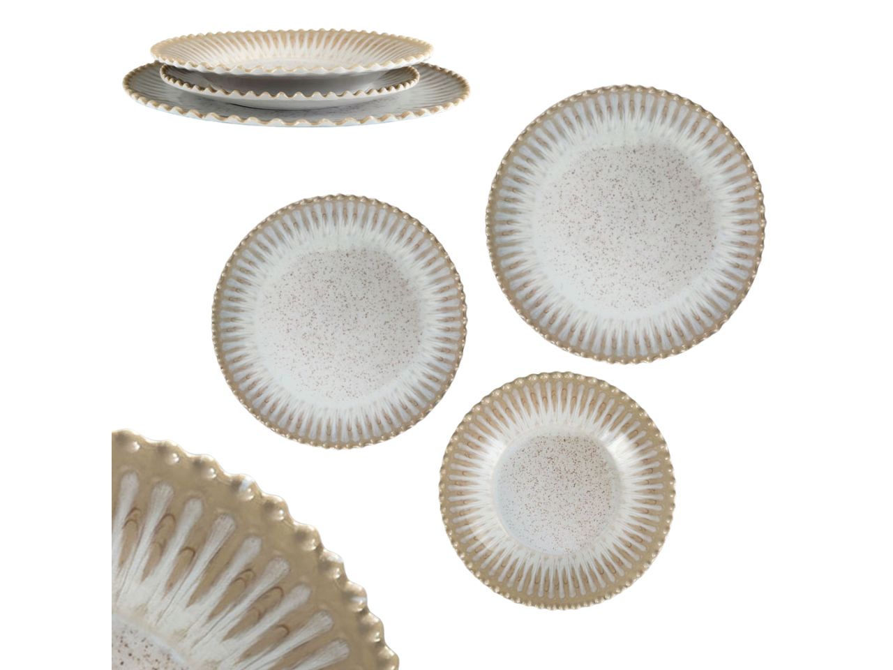 Piatto fondo in melamina tortora 24 cm - Maison TortorÃ 
