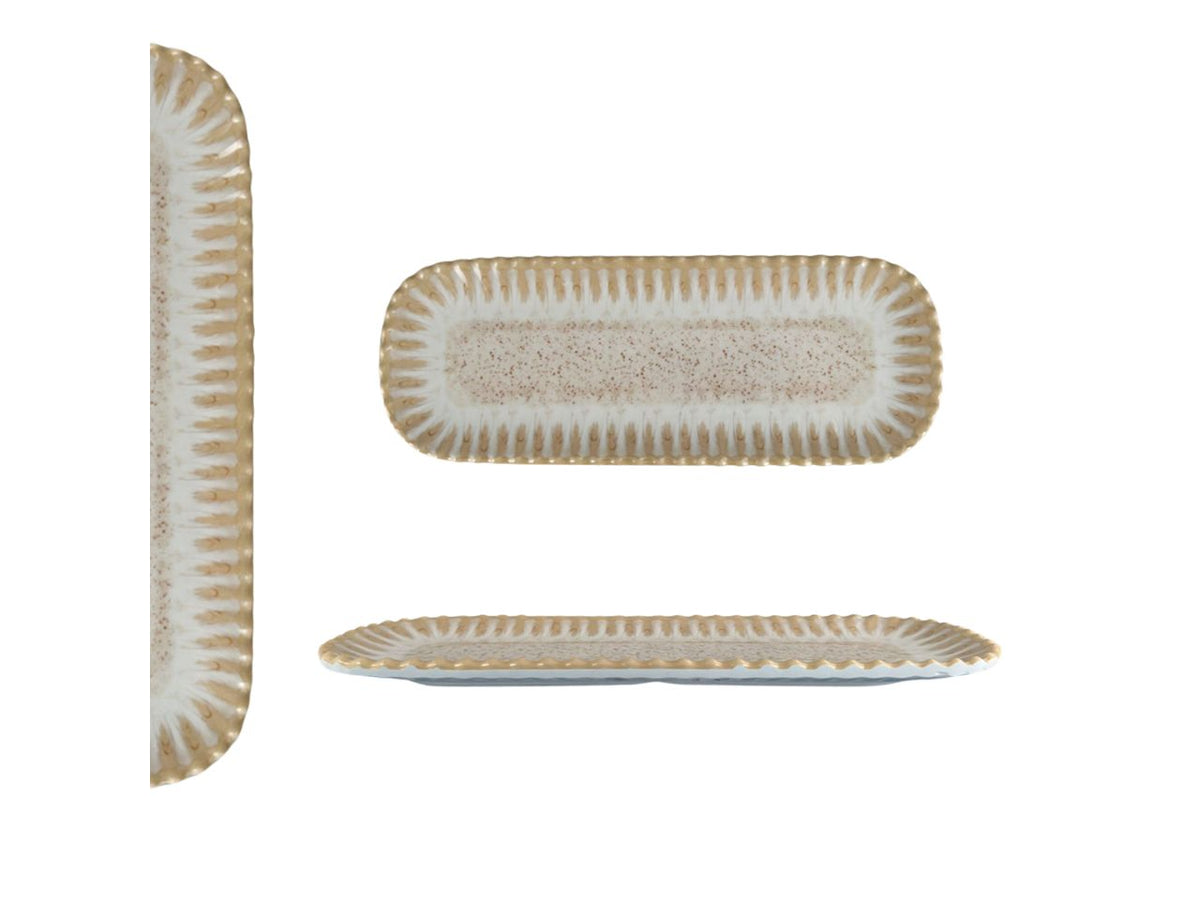 Vassoio rettangolare in melamina tortora 29x11x2 cm - Maison TortorÃ 