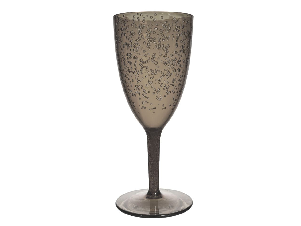 Calice flute in plastica grigio fumo, stile contemporaneo, 19,6cm altezza - diametro 8,5cm - ARCA