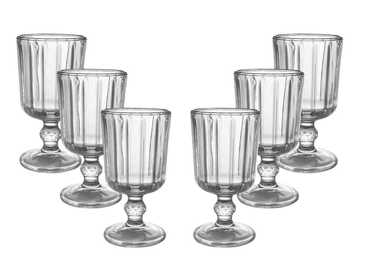 Bicchieri amaro in vetro 65ml trasparenti stile classico set da 6 bicchieri, Diamond, linea Old Fashioned - Maison TortorÃ 