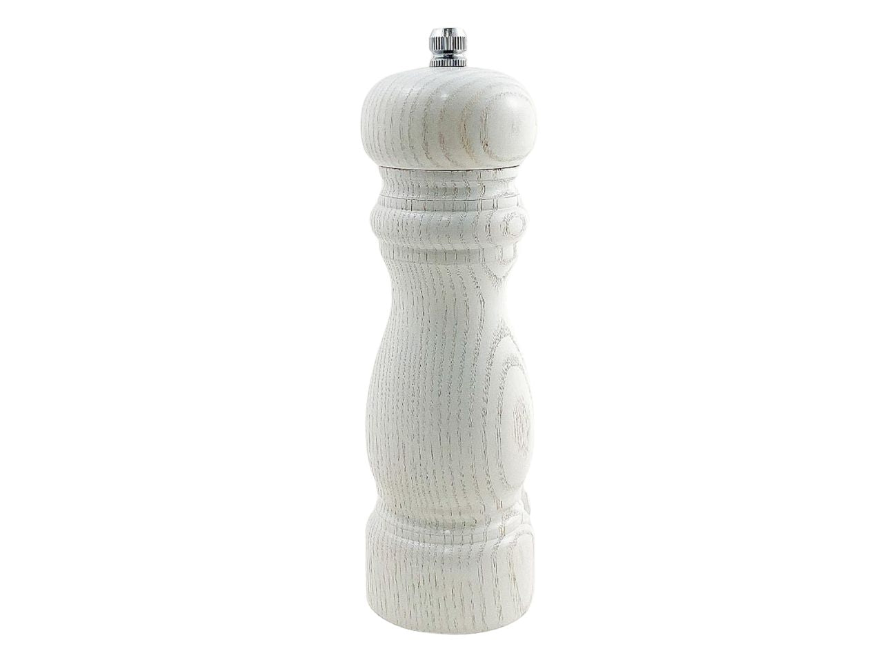Macina sale e pepe in legno, shabby chic, bianco - h.15cm, diametro 5cm - ARCA