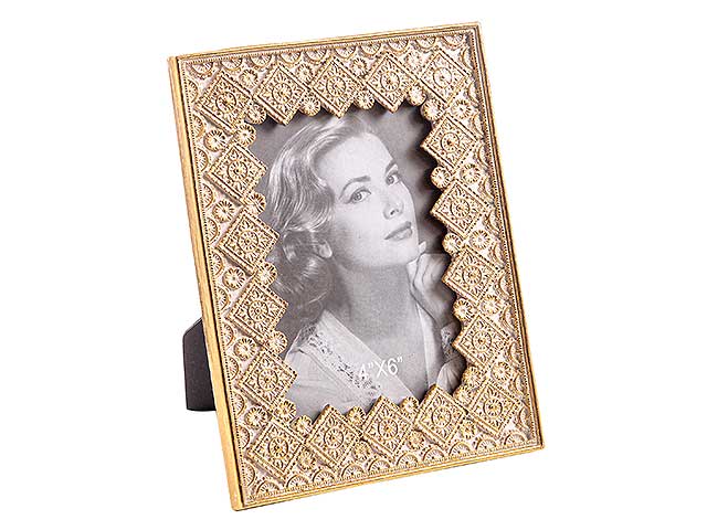 Portafoto resina oro 15x20cm n25196