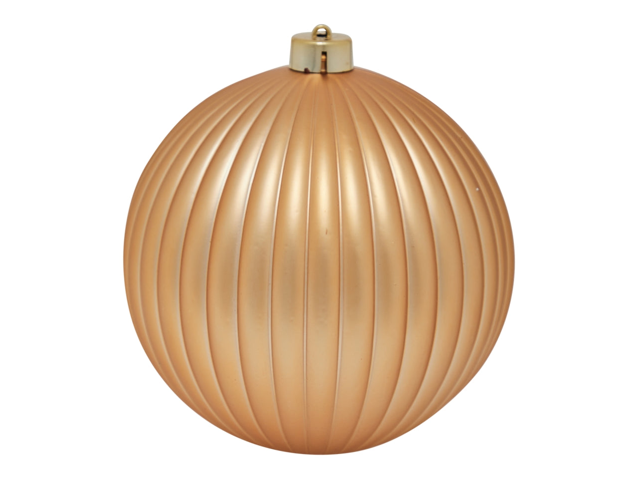 Palla 15cm a spicchi in plastica oro opaco