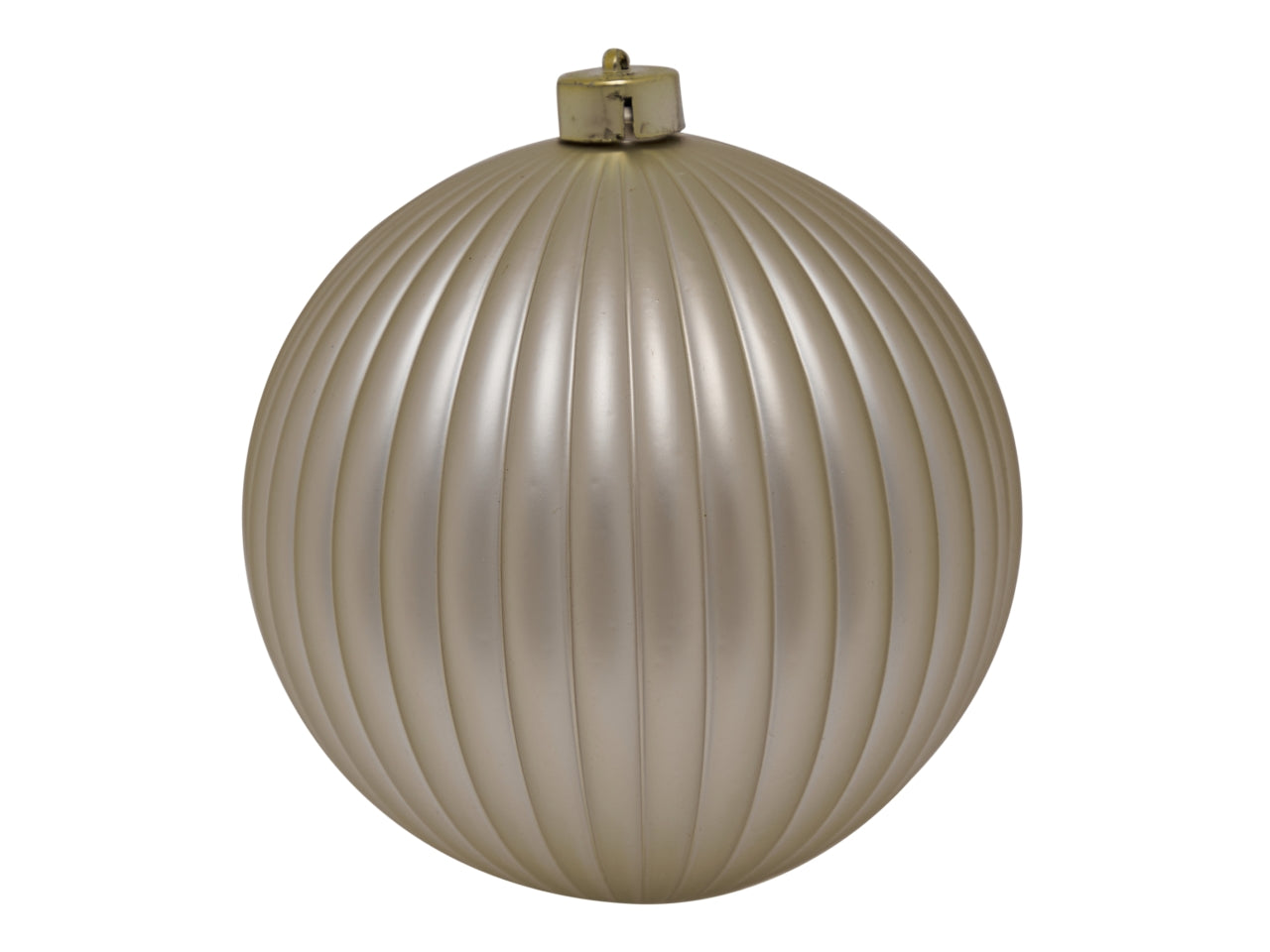 Palla 15cm a spicchi in plastica champagne opaco