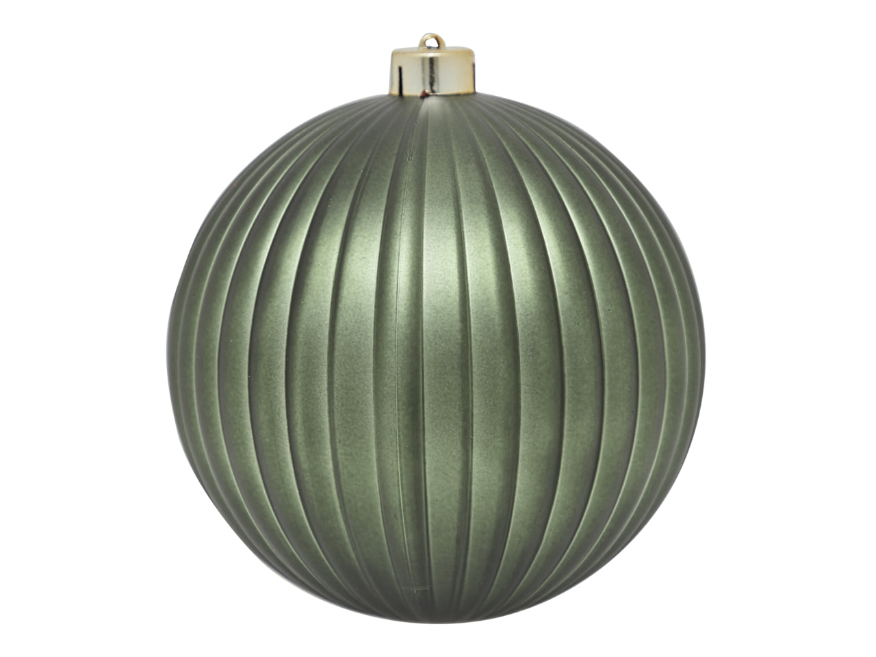 Palla 15cm a spicchi in plastica verde opaco