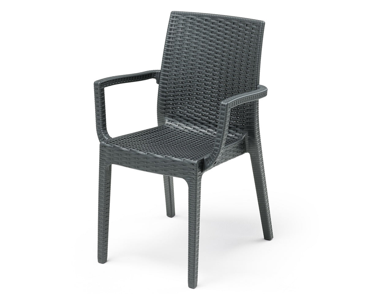 Poltrona dafne simil rattan antracite  55X54X85CM