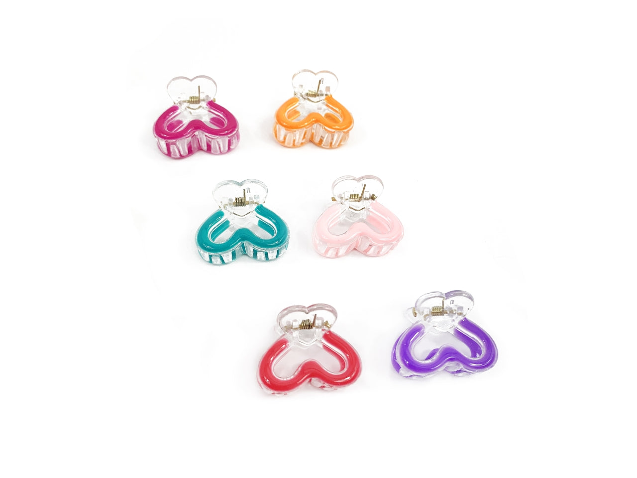 Pinzotte cuoricino - blister da 6 pinzette