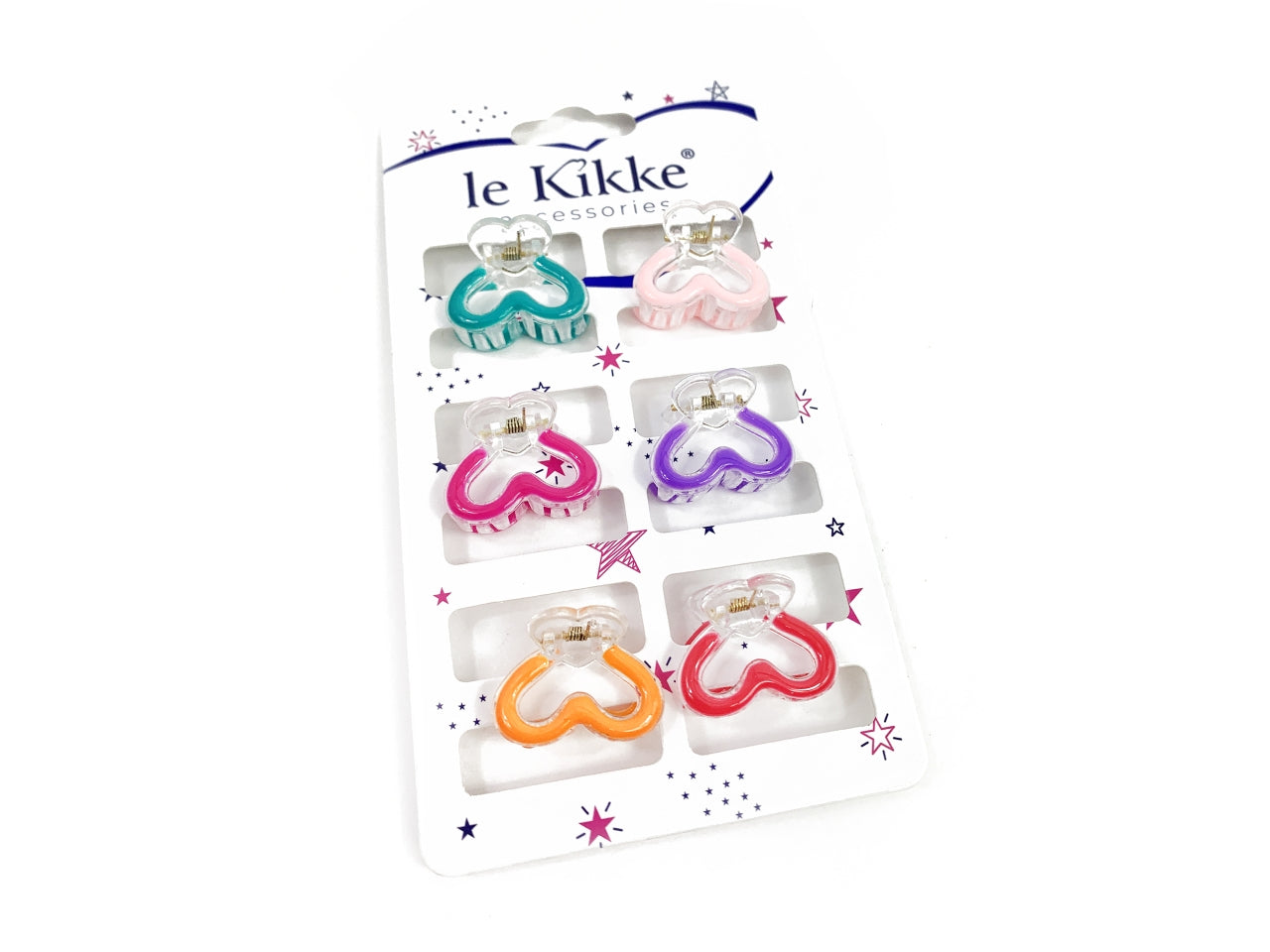Pinzotte cuoricino - blister da 6 pinzette