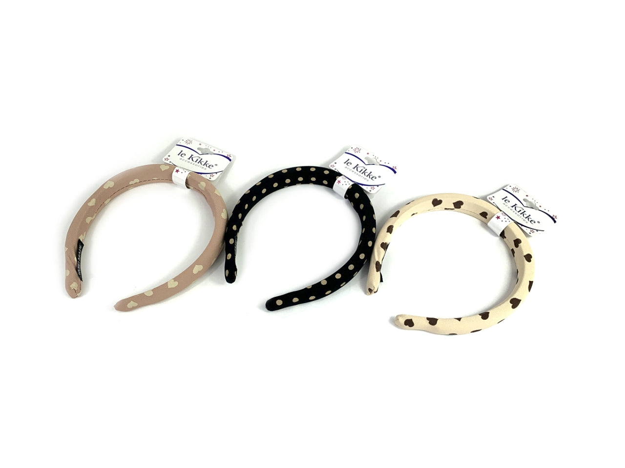 Cerchietto tessuto pois/cuori