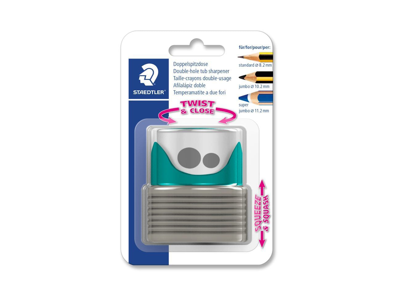 Temperino con contenitore 2 fori