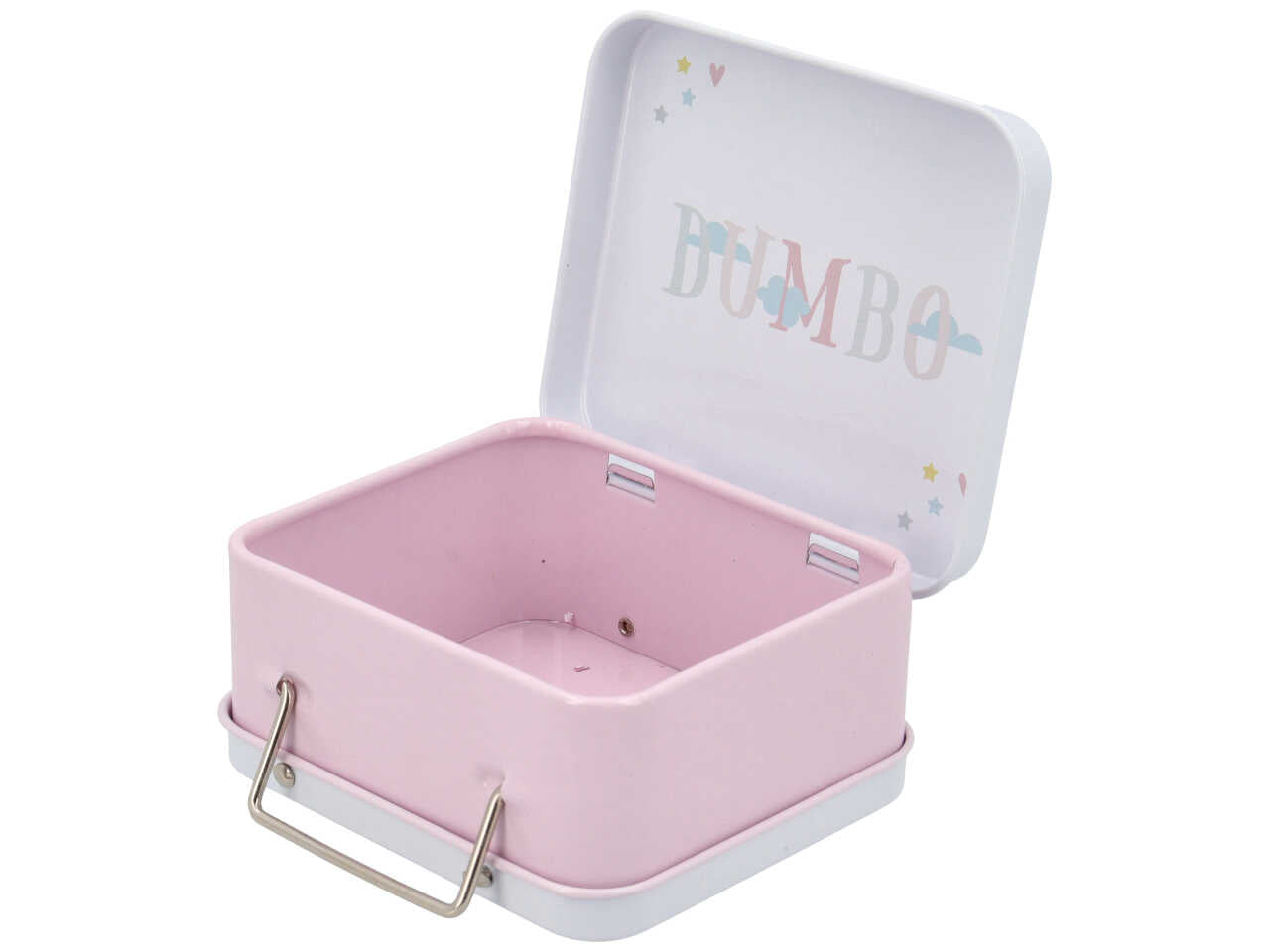 Mini valigetta dumbo di latta rosa 8x7x3,5cm