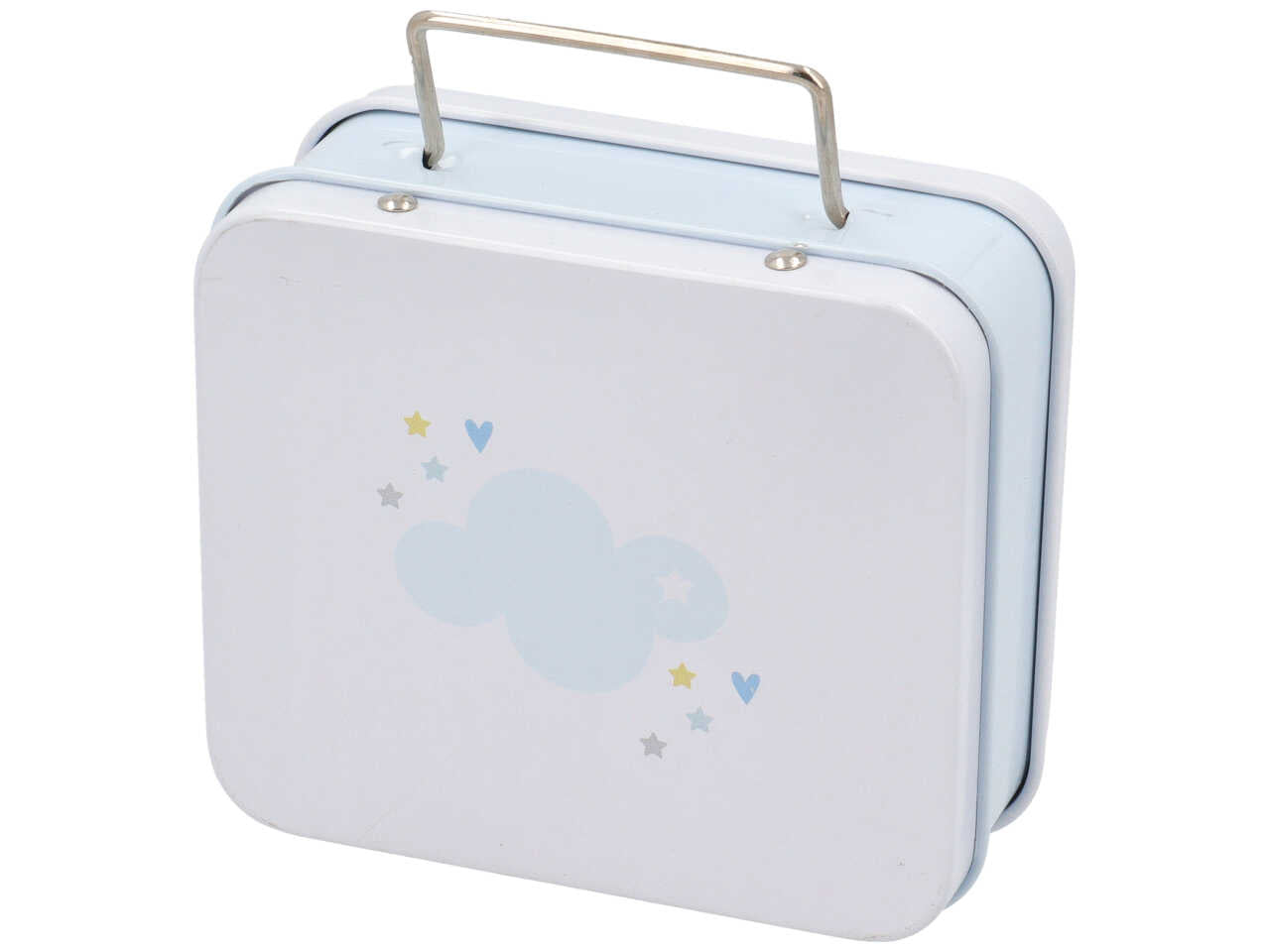 Mini valigetta dumbo di latta cielo 8x7x3,5cm