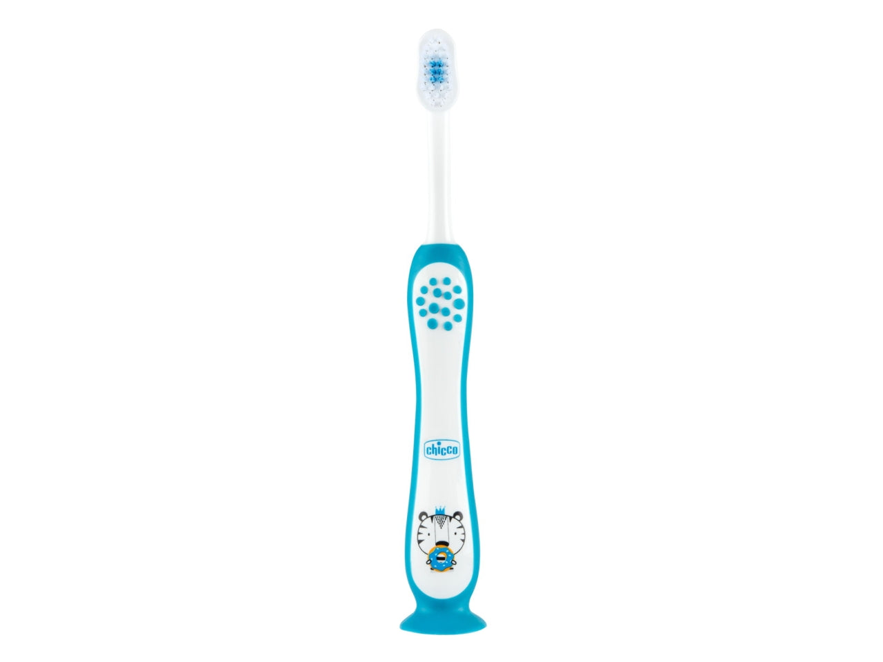 Spazzolino Hippo Oral Care Chicco con setole ultra sottili e impugnatura ergonomica azzurro, 3-6 anni