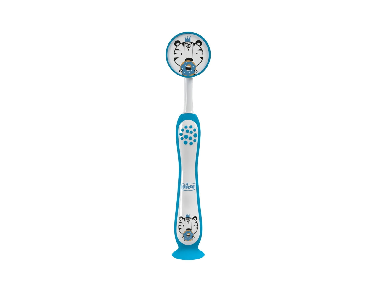 Spazzolino Hippo Oral Care Chicco con setole ultra sottili e impugnatura ergonomica azzurro, 3-6 anni