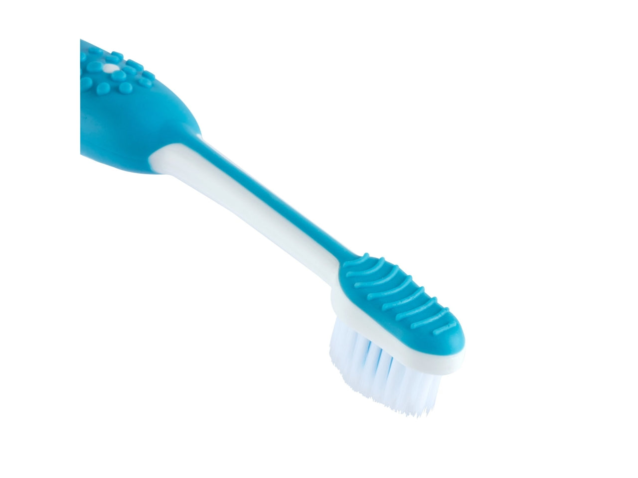 Spazzolino Hippo Oral Care Chicco con setole ultra sottili e impugnatura ergonomica azzurro, 3-6 anni