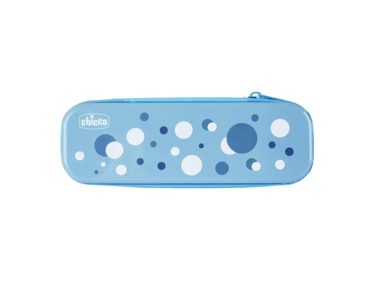 Astuccio Oral Care Chicco per igiene orale fuori casa con spazzolino e dentifricio, colore azzurro, 6 + mesi