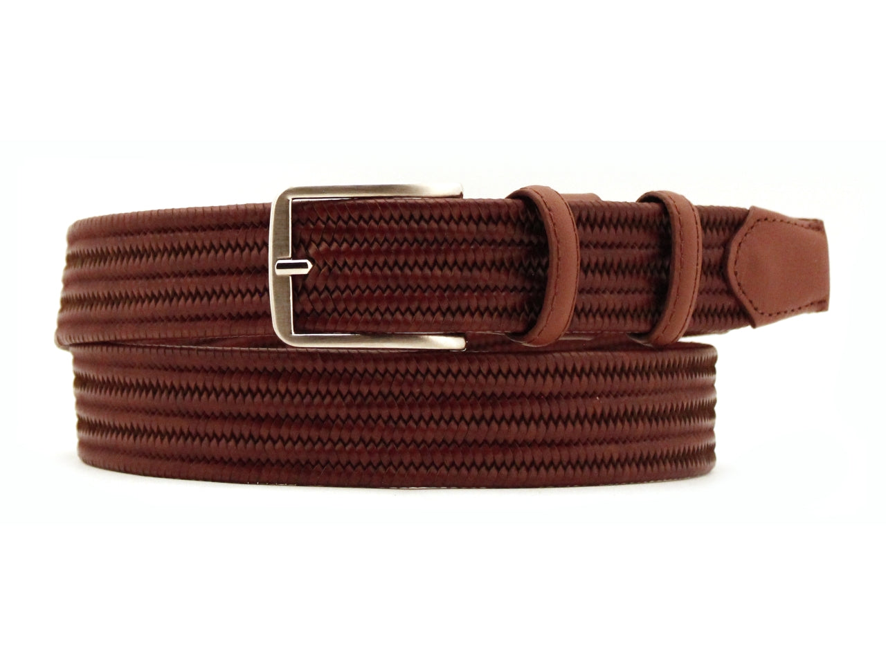 Cintura intrecciata uomo cognac in pelle - Navigare