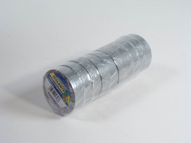 Nastro isolante vibac con supporto in pvc autoestinguente grigio h 15 mm l 10 mt