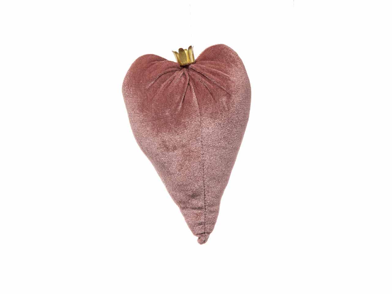 Cuore in velluto cm.25 rosa