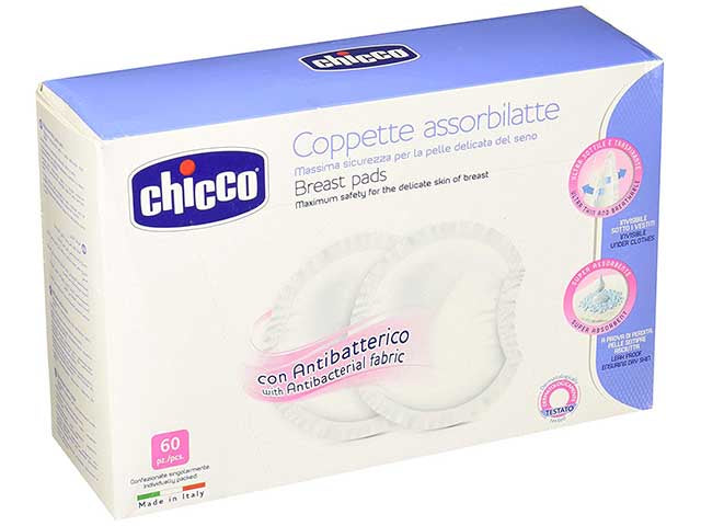 Chicco  Coppette Assorbilatte con Antibatterico 60 pezzi