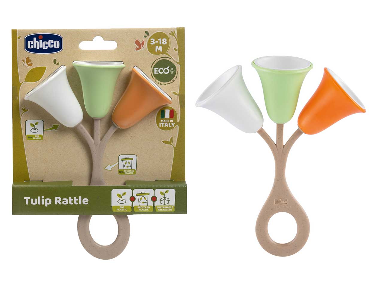 Chicco Sonaglio Tulipano Sonaglio in Plastica Riciclata