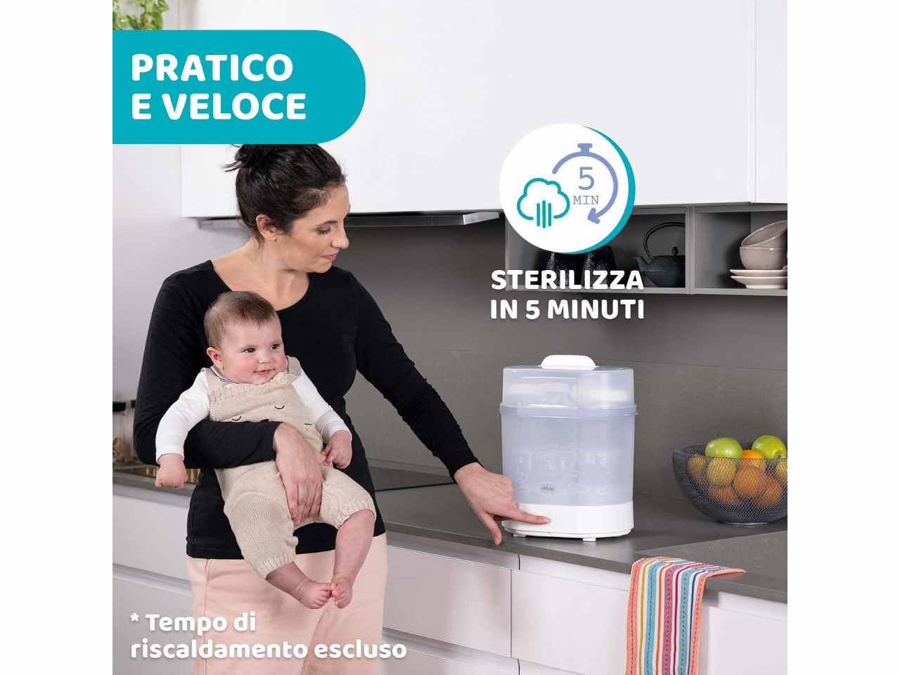 Chicco Sterilizzatore a vapore 3 in 1