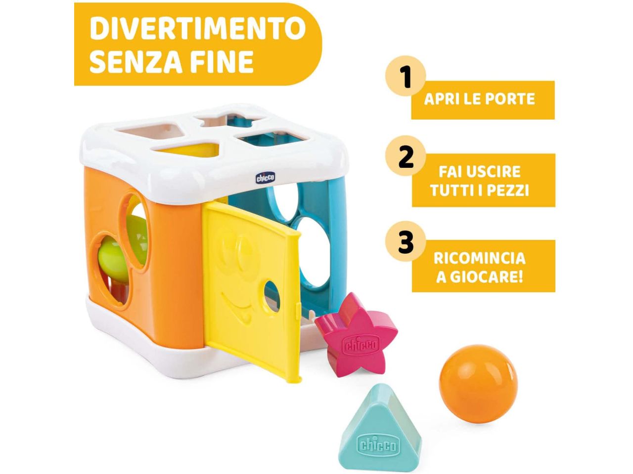 Chicco Cubo Incastra e Martella 2 in 1 Gioco Educativo