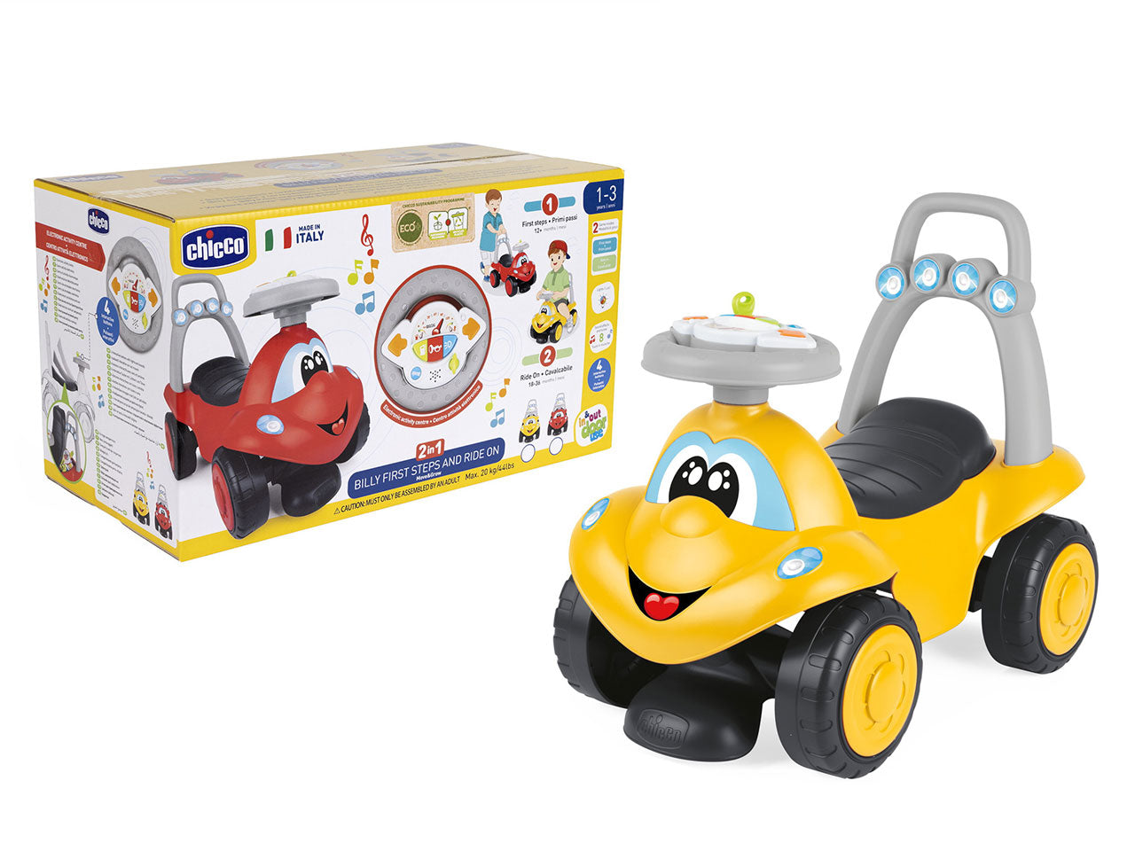 Chicco gioco billy walk&ride giallo