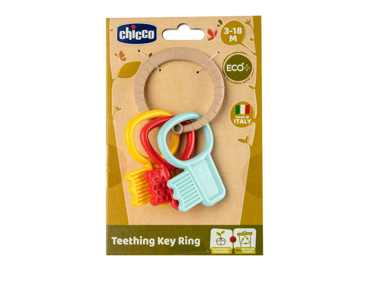 Chicco Trillino Chiavi Colorate Eco+ Chiavi Afferrafacile con Trillino