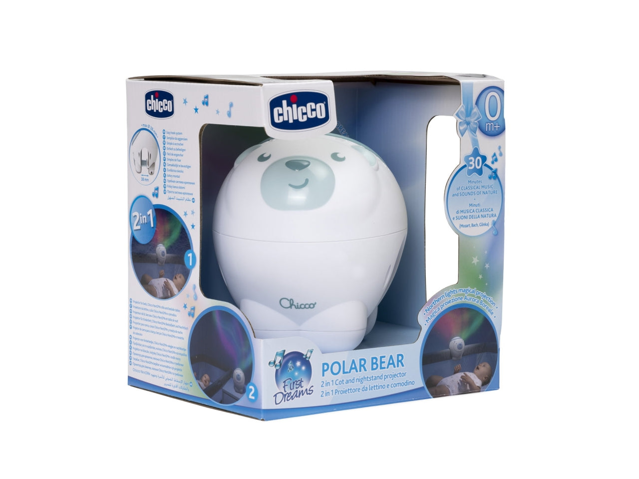 Chicco  First Dreams Proiettore Orso Polare Blu Proiettore 2in1 con Luce Notturna
