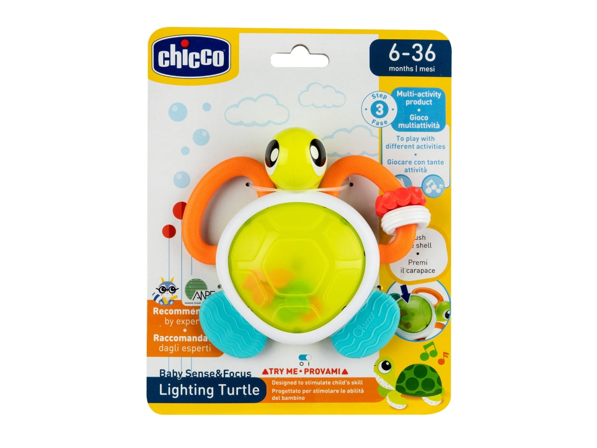 Chicco Sonaglio Elettronico Tartaruga Gioco MultiattivitÃ  con Luci e Suoni