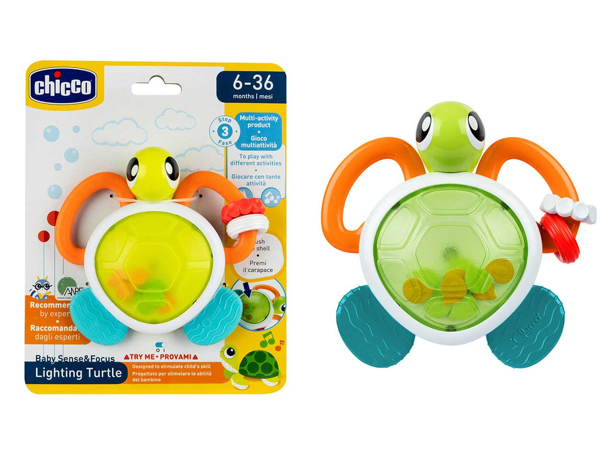 Chicco Sonaglio Elettronico Tartaruga Gioco MultiattivitÃ  con Luci e Suoni