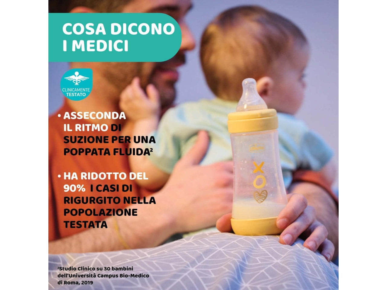 Biberon perfect5 neutro 240ml in silicone 2 fori flusso medio