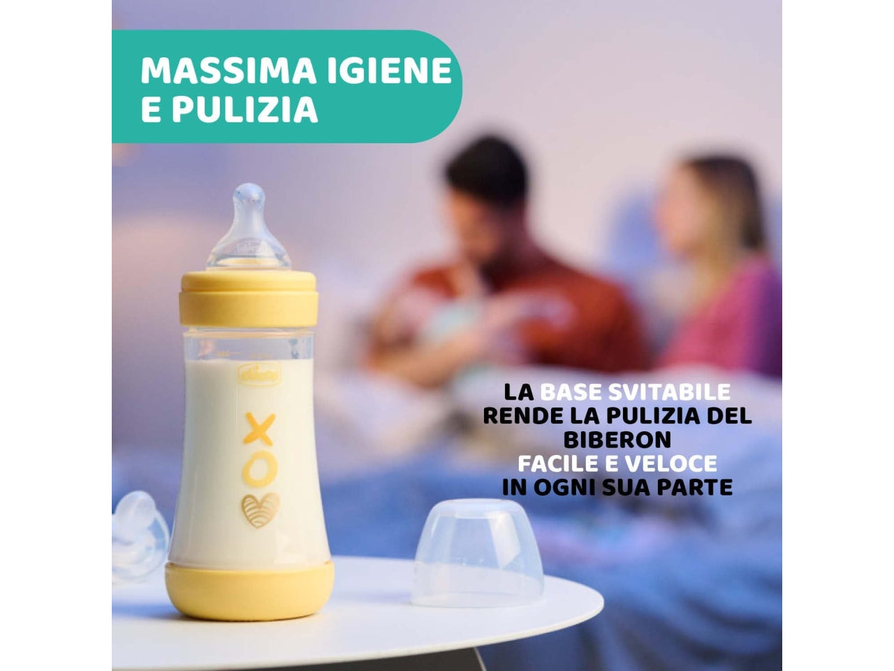 Biberon perfect5 neutro 240ml in silicone 2 fori flusso medio