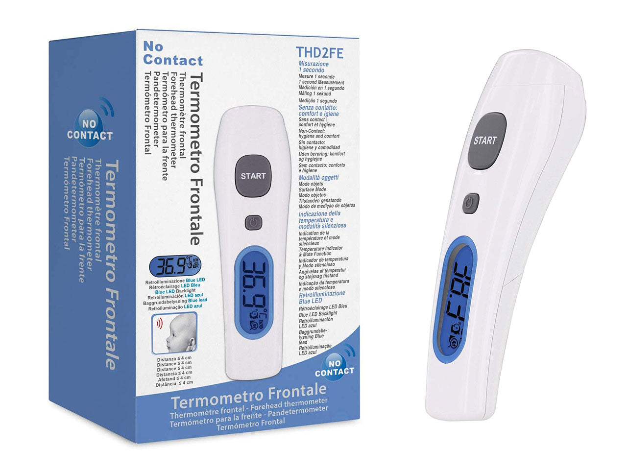 Termometro frontale digitale a infrarossi senza contatto, Chicco