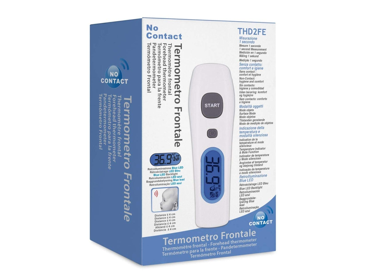 Termometro frontale digitale a infrarossi senza contatto, Chicco