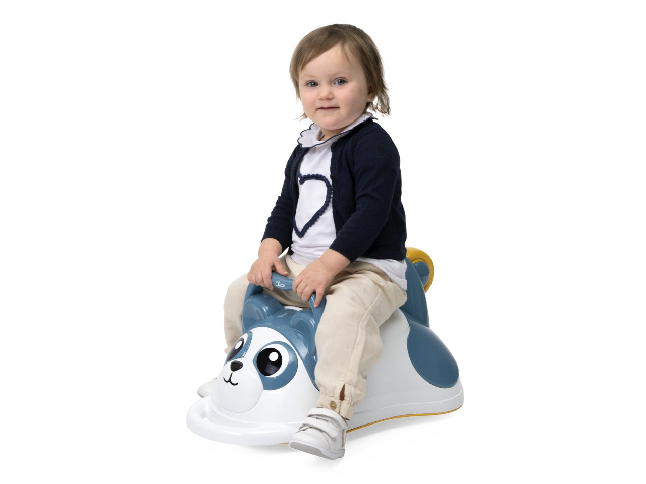 Chicco 3 in 1 Panda - Bianco e Blu in Plastica, EtÃ  18 Mesi-3 Anni, Dimensioni 55x30,6x28 cm