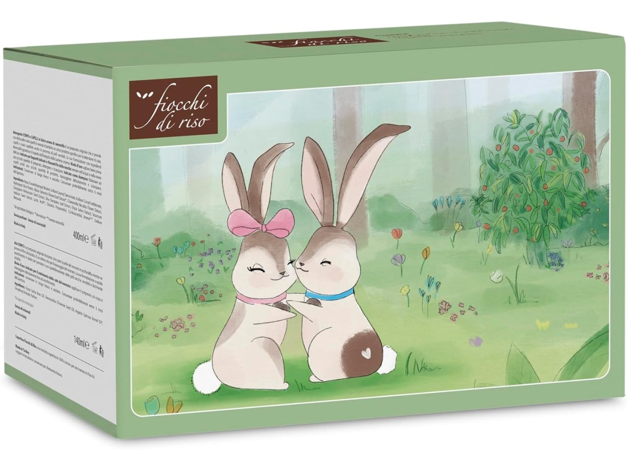 Cofanetto buona nanna Fiocchi di riso con detergente corpo e capelli, olio corpo e copertina | Chicco