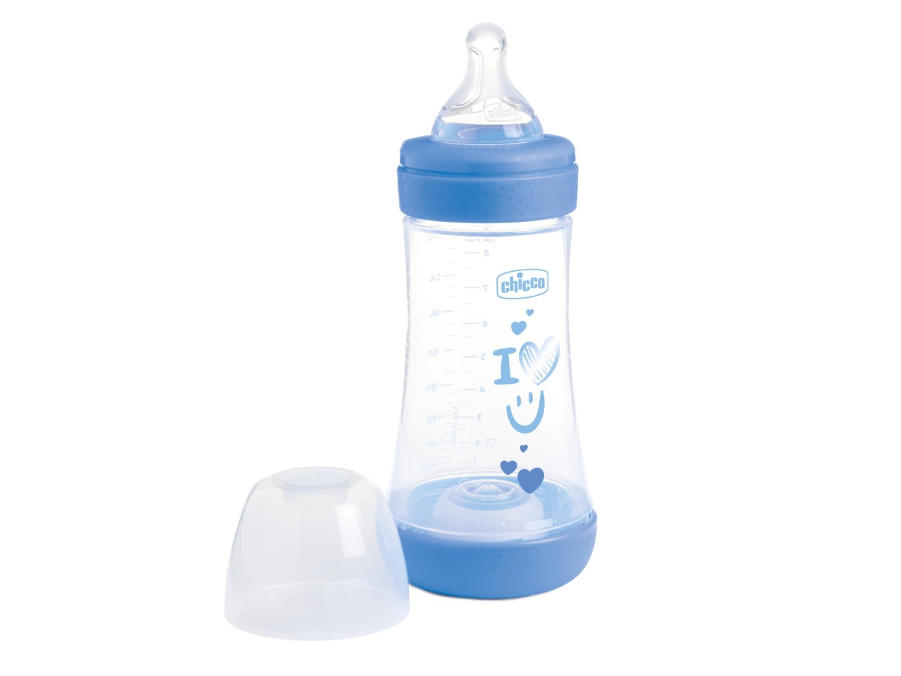 Biberon perfect 5 boy 240 medio silicone, Adatto per 0+ mesi | Chicco