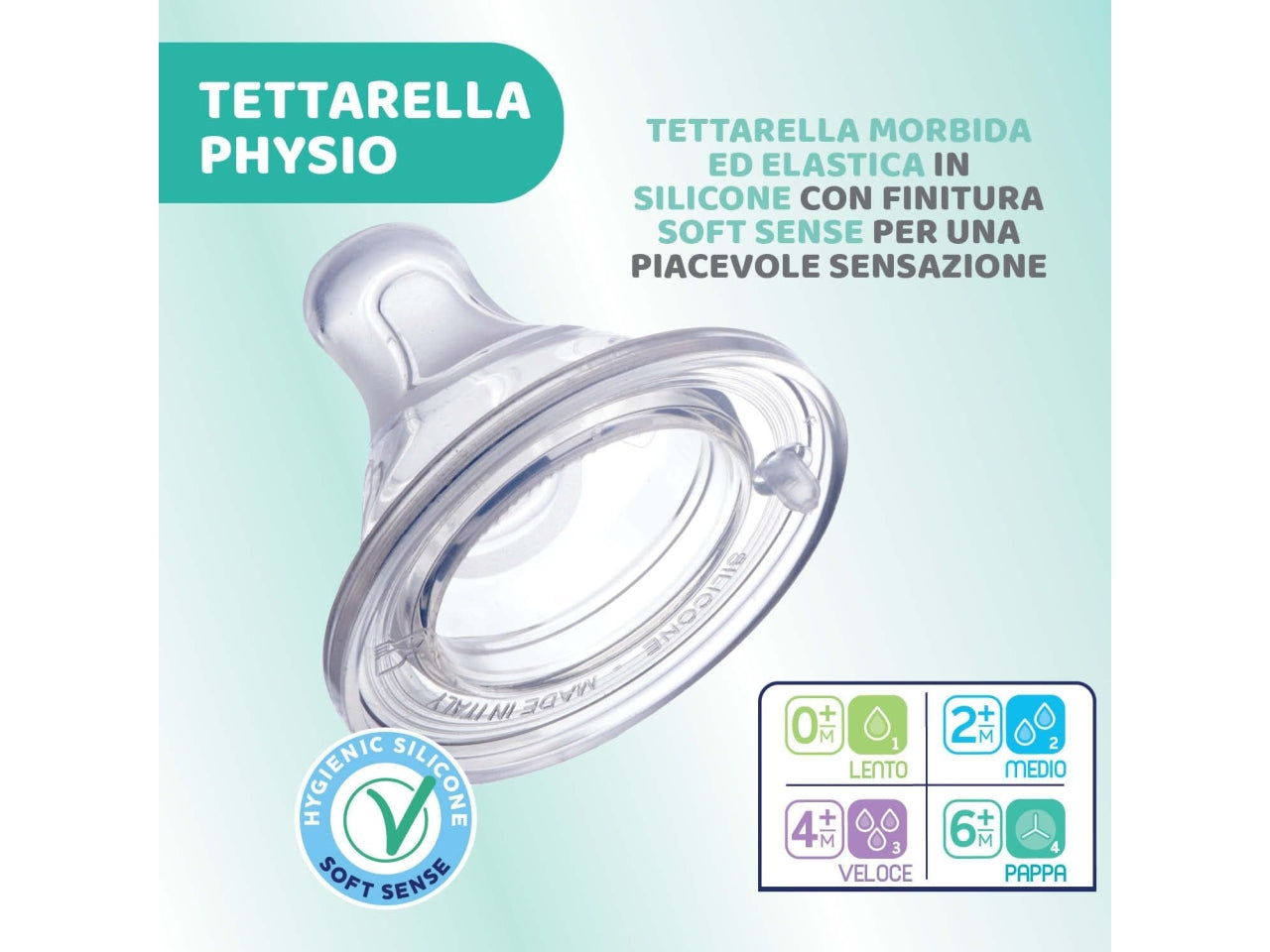 Biberon perfect 5 boy 240 medio silicone, Adatto per 0+ mesi | Chicco